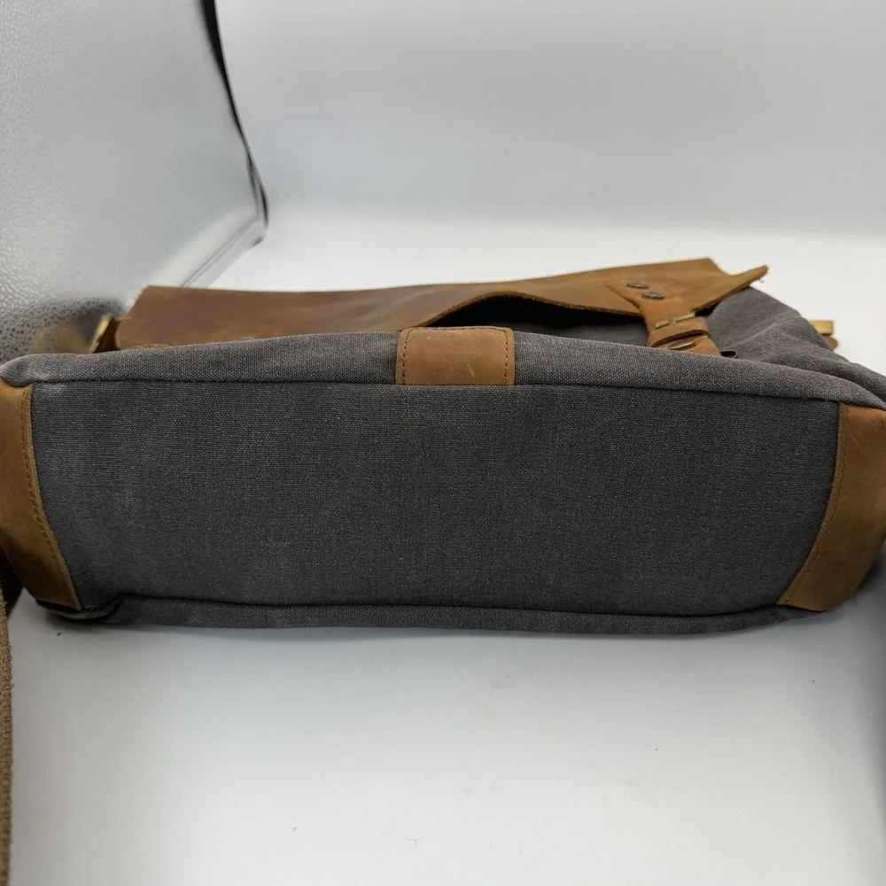 Gootium Vintage Canvas Leather Shoulder/Messenger Computer Bag 14.5' x 11